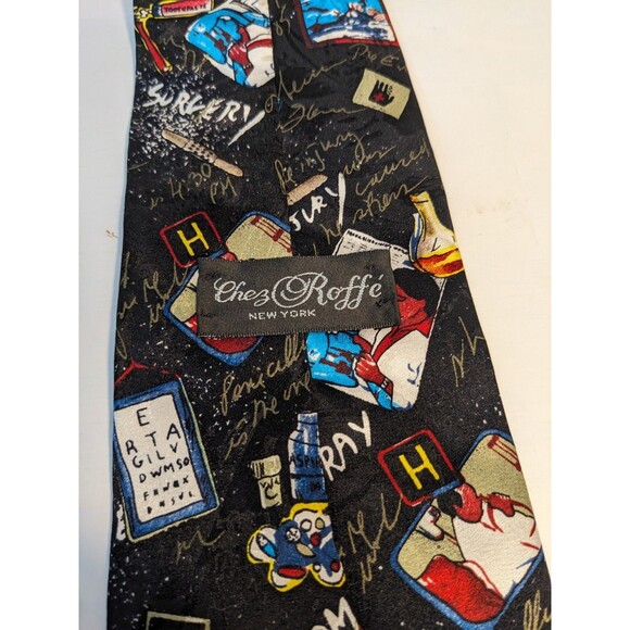 VTG Medical Theme Neckties Bundle Set Of 3 Chez Roffe Addiction Alynn EUC - Picture 6 of 8